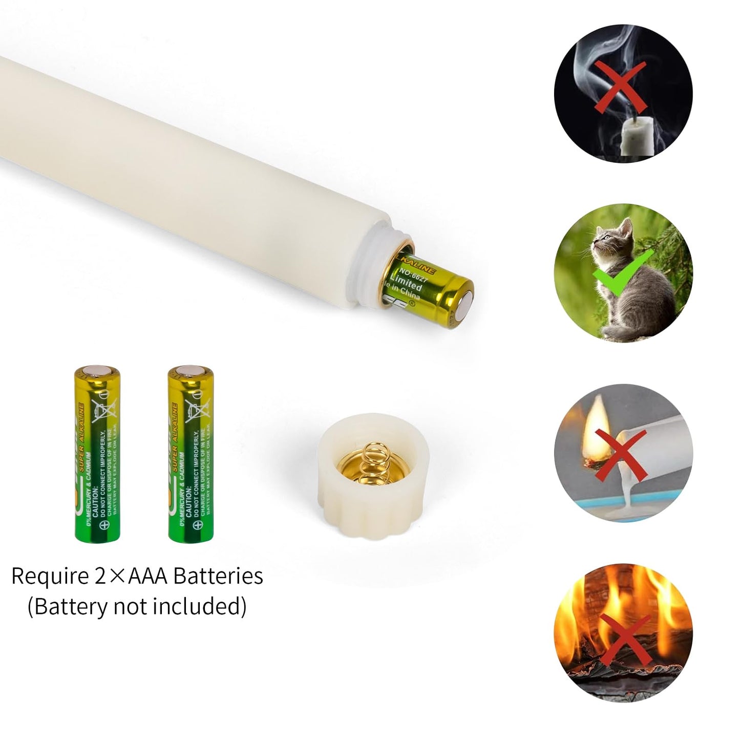 Sequpr 12 Pcs Flameless Taper Candles Flickering with Remote Timer, Battery Operated Taper Candles, 10.63inches Led Candlesticks for Christmas, Thanksgiving, Church, Wedding Decorations(Ivory)