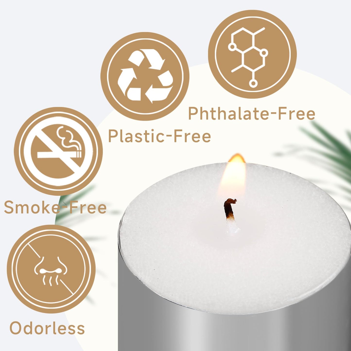 Yihurlm 50 Pack Tea Lights Candles, 8 Hours Long Burning Tealights Candle Bulk, Smokeless & Unscented Candles, White Tea Lights Candle for Shabbat Weddings Home Decor Table Centerpiece
