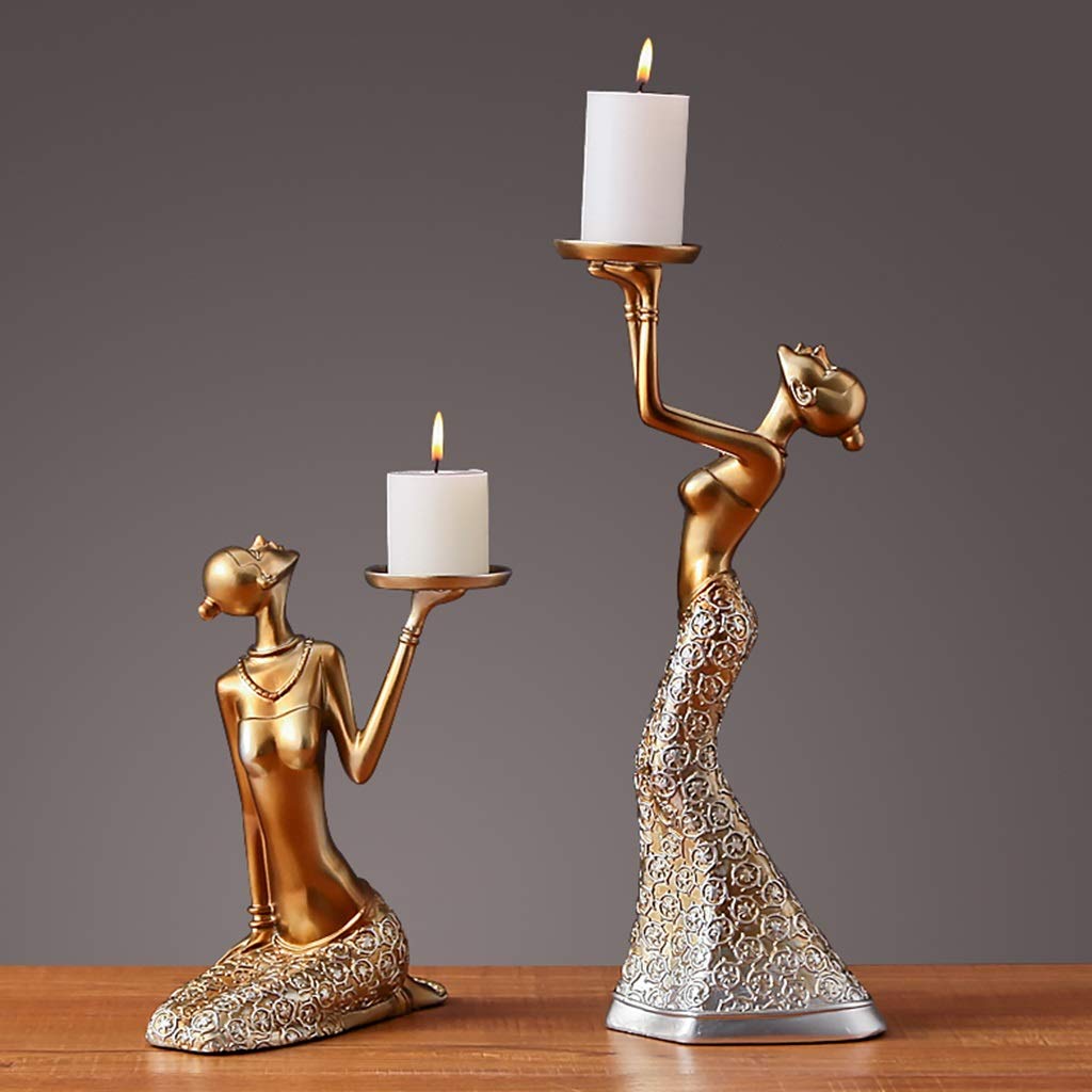 XILIN-1987 Candle Holderss Creative Candle Holder Living Room Table Decoration Candlelight Dinner Props Candle Holder Decorative Candlestick (Size : A)