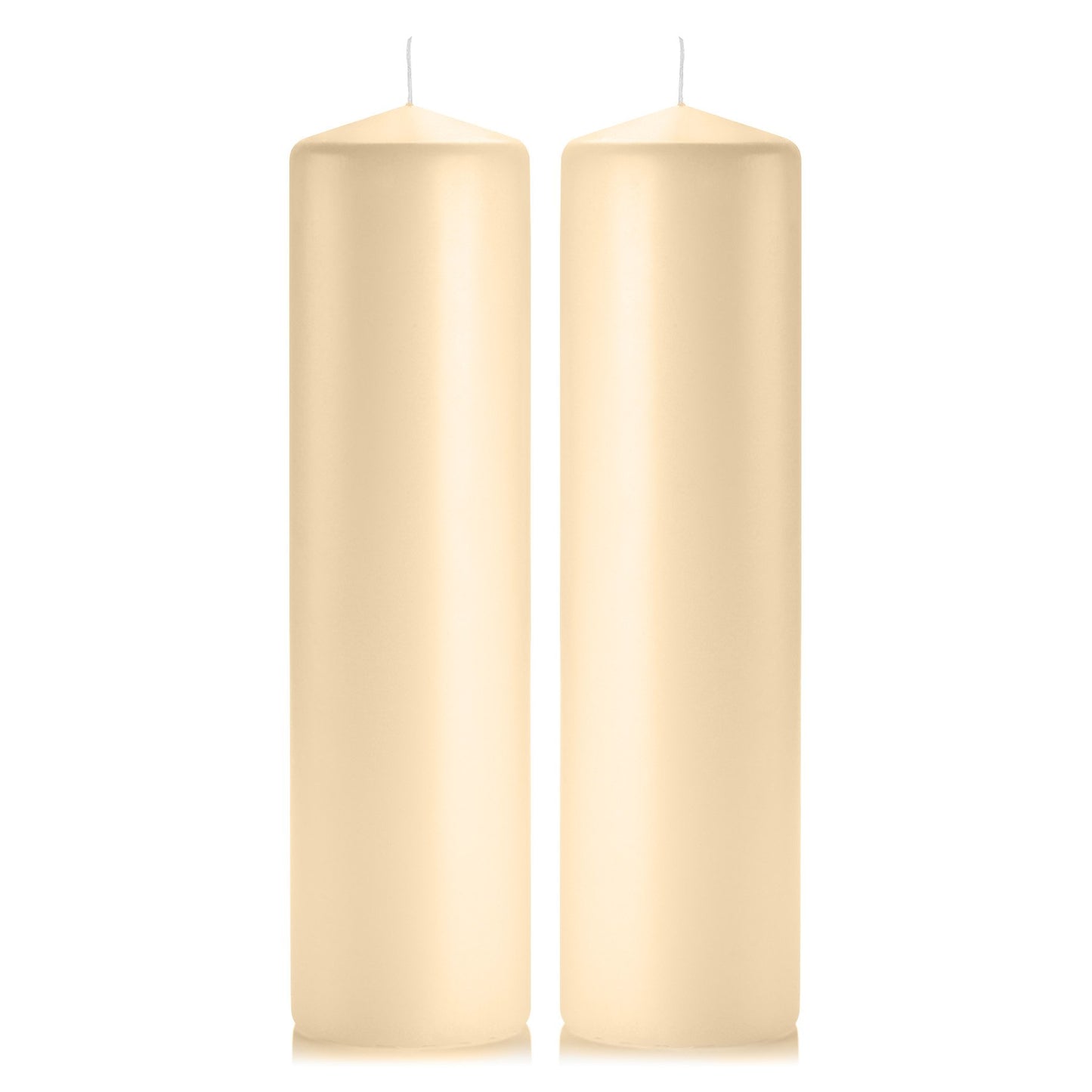 Light In The Dark Ivory Pillar Candles - Set of 2 Unscented Pillar – 3x12 inches for Wedding Centerpiece Candle, Home Decor and Holiday Celebrations