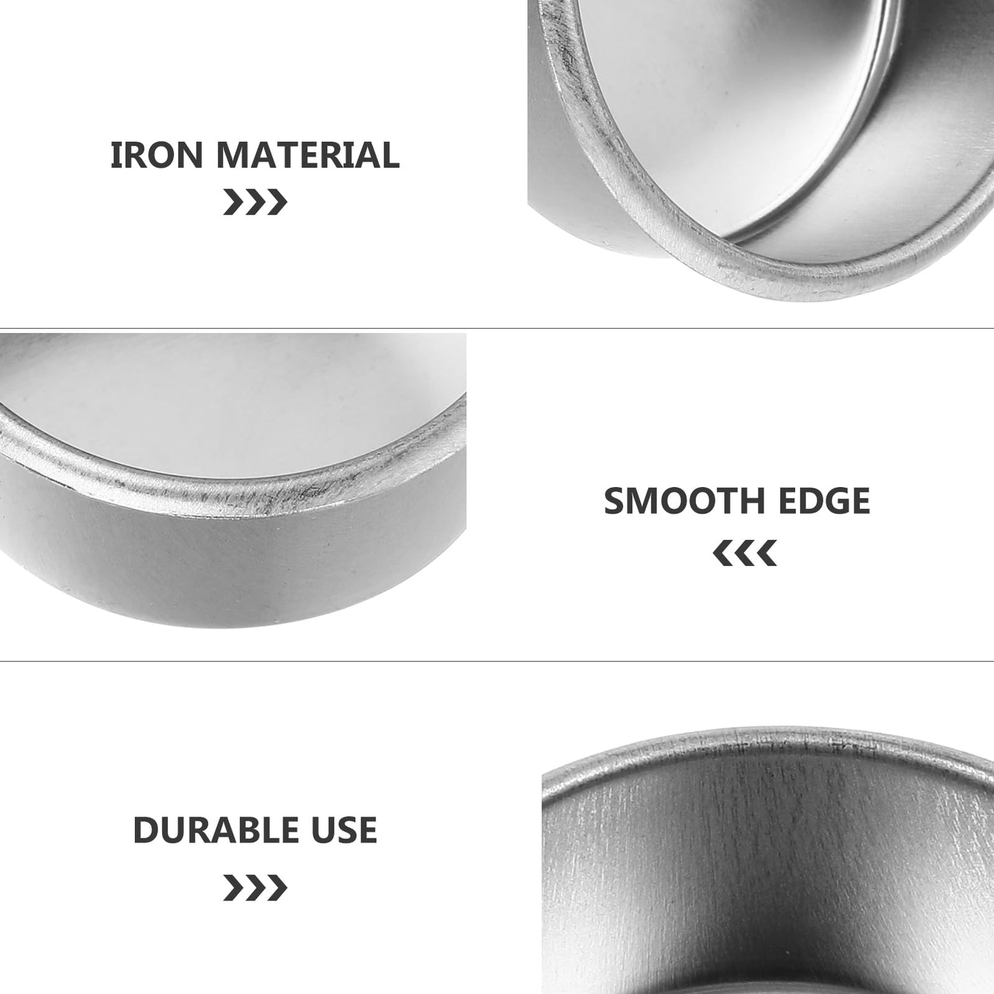 Garneck 20pcs Empty Candle Cups Metal Tea Light Tins Delicate Small Wax Candle Holder Aluminum DIY Scented Mold Box Containers for Christmas Wedding Table Decoration
