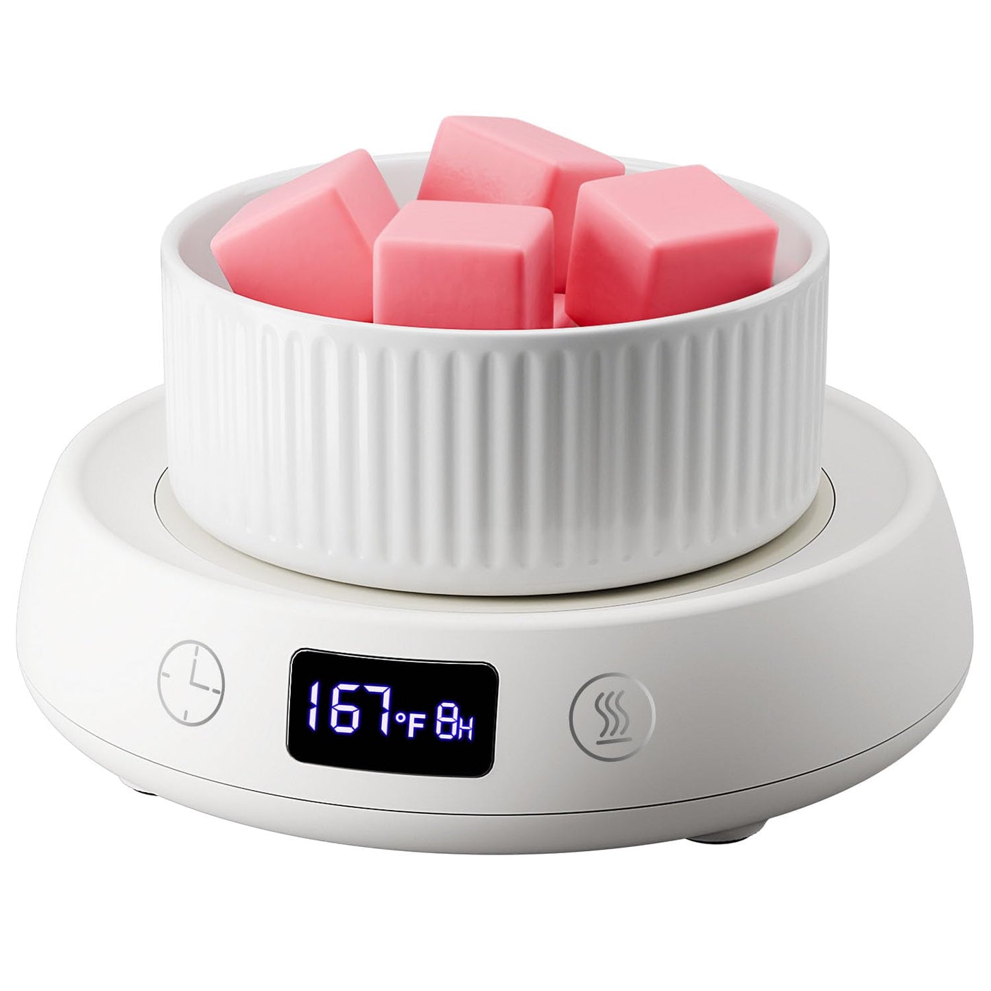 Lyty Wax Melt Warmer 3-in-1 Candle Warmer, Electric Scented Wax Melter Fragrance Wax Cube Burner for Home Bedroom Office, 8H Auto Shut Off 3 Temperature Setting (White)