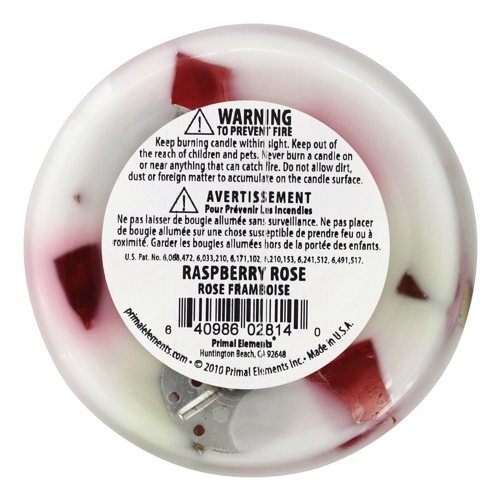 Primal Elements CBRR Raspberry Rose Color Bowl Candle