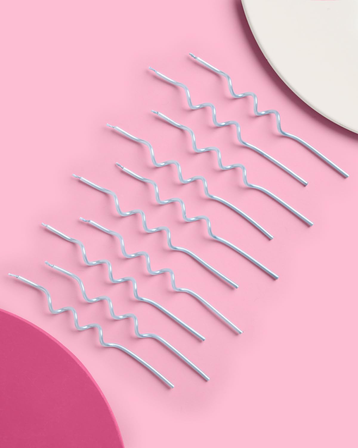 xo, Fetti Pearl Blue Wavy Cake Candles, Tall Thin - 10 Pcs | Birthday Party Supplies, Bachelorette Cake Decor, Glitter Cupcake Topper, Fun Dessert Decorations