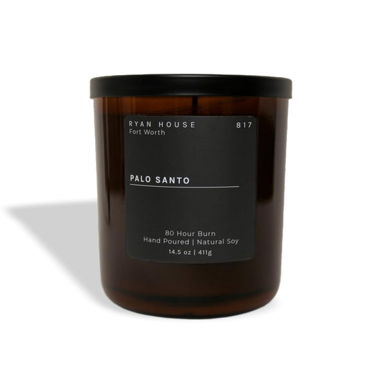 Ryan House Candles Thoughtfully Designed Ethically Elevated Luxurious 14.5 Ounce Hand Poured Natural Soy Scented Votive Jar Candle for Home or Office, Palo Santo, 85004484815