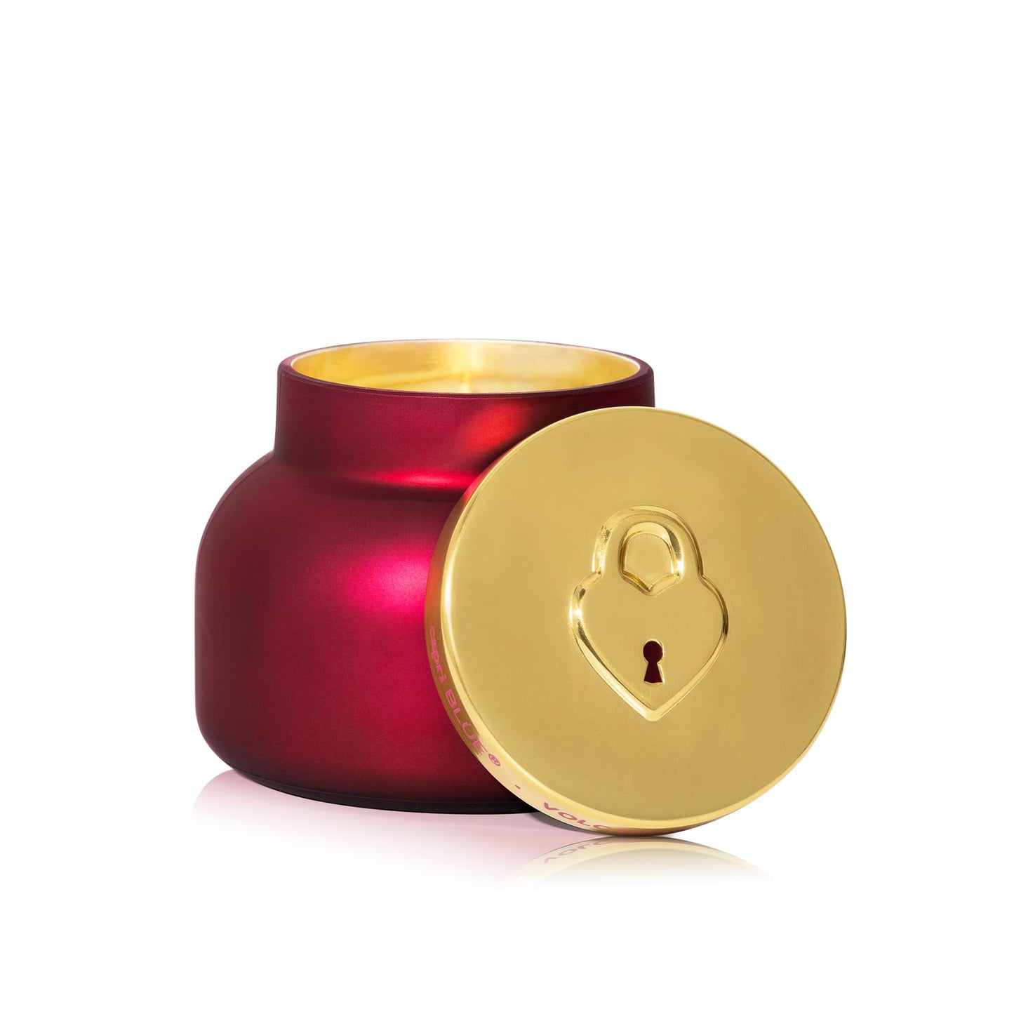 Capri Blue Volcano Scented Candles - Red Luxury Candles for Home Scented with Tropical Fruit & Sugared Citrus - Long Lasting Soy Wax Blend - Valentine's Day Gifts (Locked in Love, 19 oz)