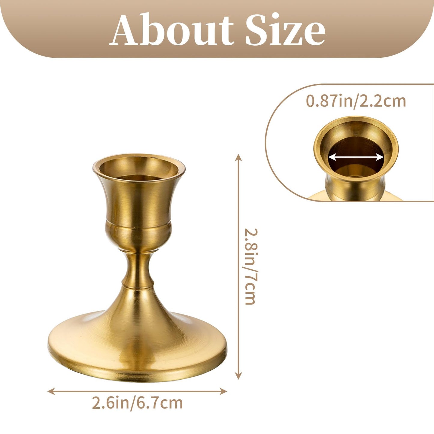 Sziqiqi Candlesticks Holder for Wedding Table Centerpiece - Gold Taper Candle Holders Candle Stick Holder Bulk for Christmas Candlelight Dinner Wedding Party Festival Decor 6 Pieces