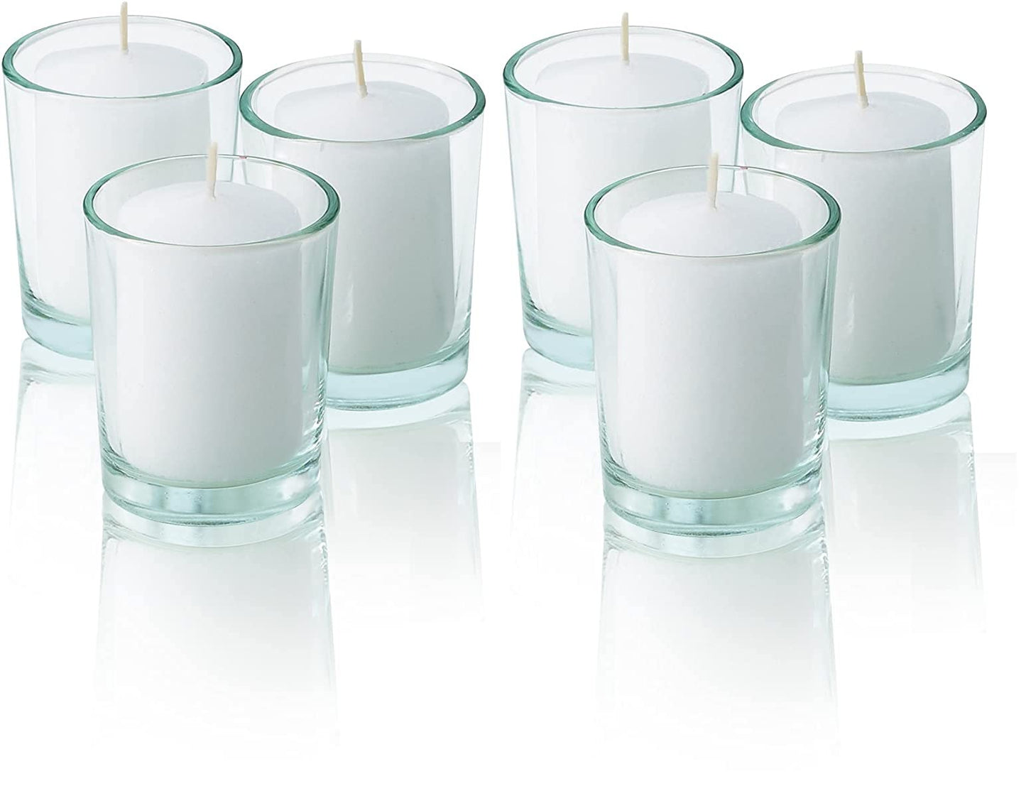 D'light Online 15 Hour Unscented White Emergency and Events Bulk Votive Candles for Wedding Votives, Luminary Candles, Restaurants, Churches, Bars, Parties, Spa and Decor (Set of 36 - White, 15 Hour)