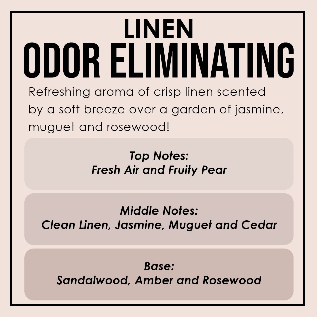 Fresh Linen Odor Eliminating Highly Fragranced Candle - Eliminates 95% of Pet, Smoke, Food, and Other Smells Quickly - Up to 80 Hour Burn time - 12 Ounce Premium Soy Blend