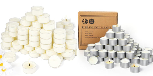 Soy Tealight Candles 170 Pack,6 hours/8hours Long Burning