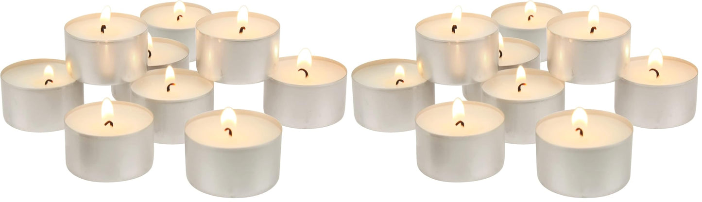 Stonebriar 600 Pack Unscented Tea Light Candles with 6-7 Hour Extended Burn Time, White, 300 Count