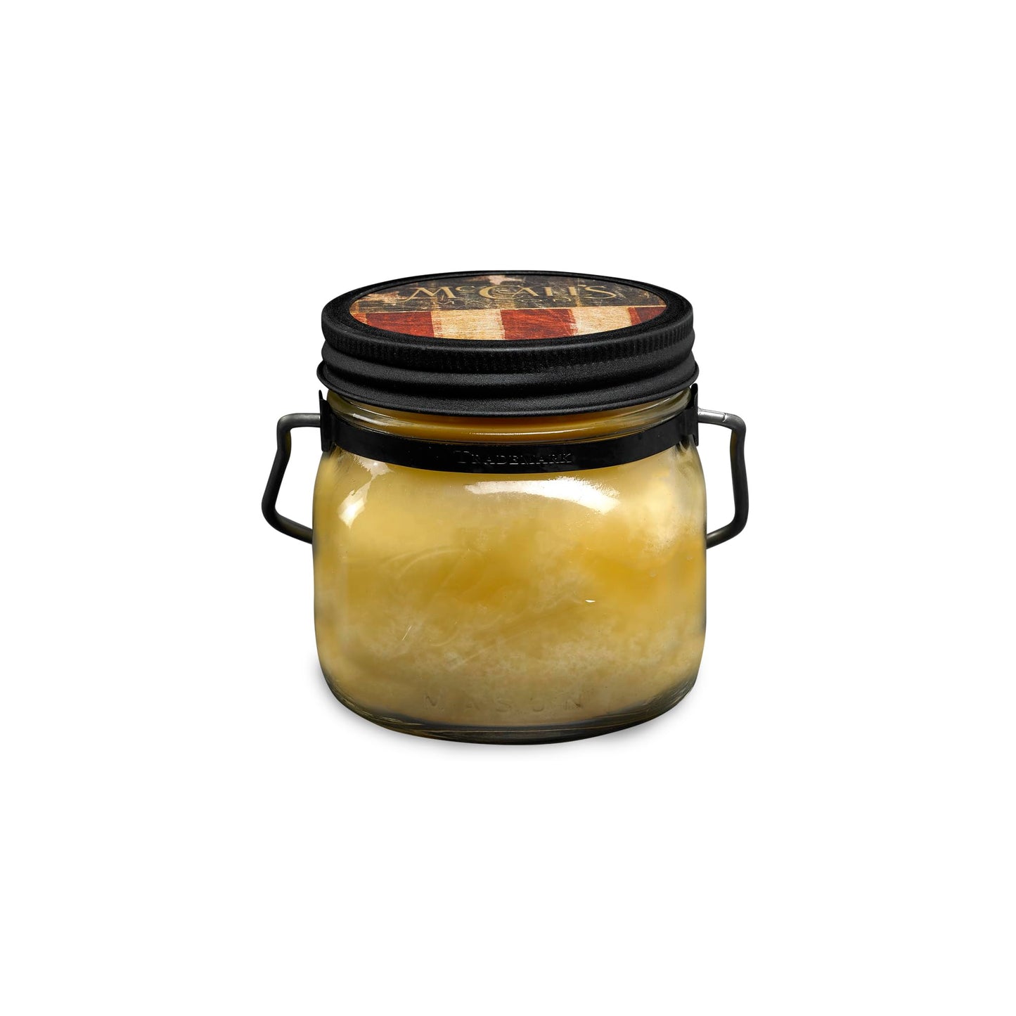 McCall’s Candles | Spiced Pear | 16 oz Two-Wick Scented Candle | USA-Poured | Vintage Mason Jar with Carrying Handle | Juicy Pear, Cinnamon & Fruit Melody Fragrance