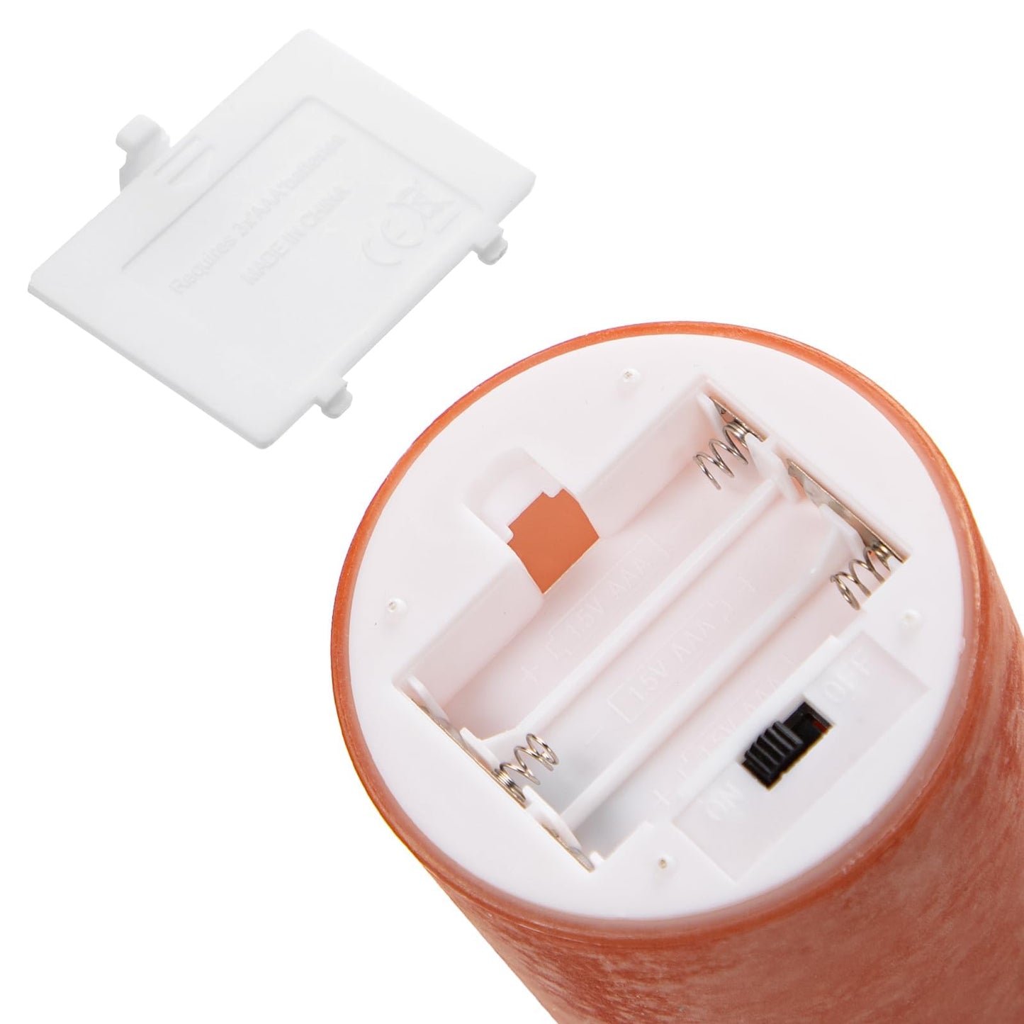 Mingfuxin Flameless Candles with Remote, Orange Candles Battery Operated with Timer, LED Candle for Mantel Bedroom Coffee Table Halloween Decorations
