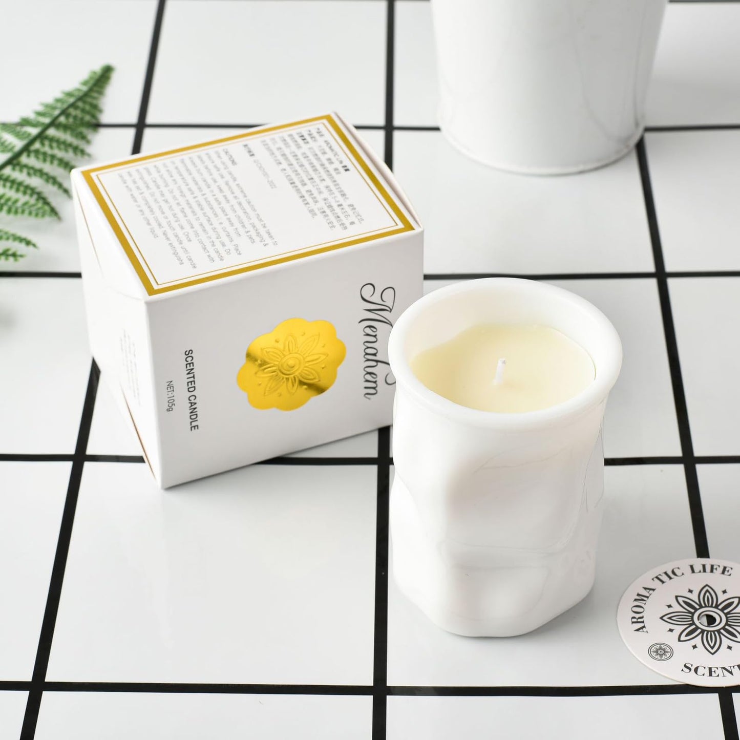 Scented Candle Chakra Ceramic Cup Shape,300G Aroma Soy Wax Greek Aesthetic Prayer Decorative Candle for Table Photo Prop,Prefect Gift for Meditation Stress Relief Mood Boosting Bath Yoga