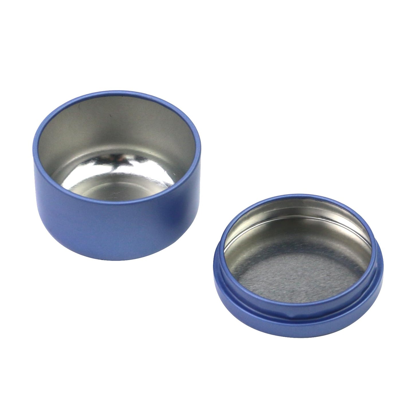 Geesatis 3 oz Empty Candle Tins with Lids (16 Pcs) - Metal Candle Containers Jars for Candle Making, Storage - Airtight, Romance Blue