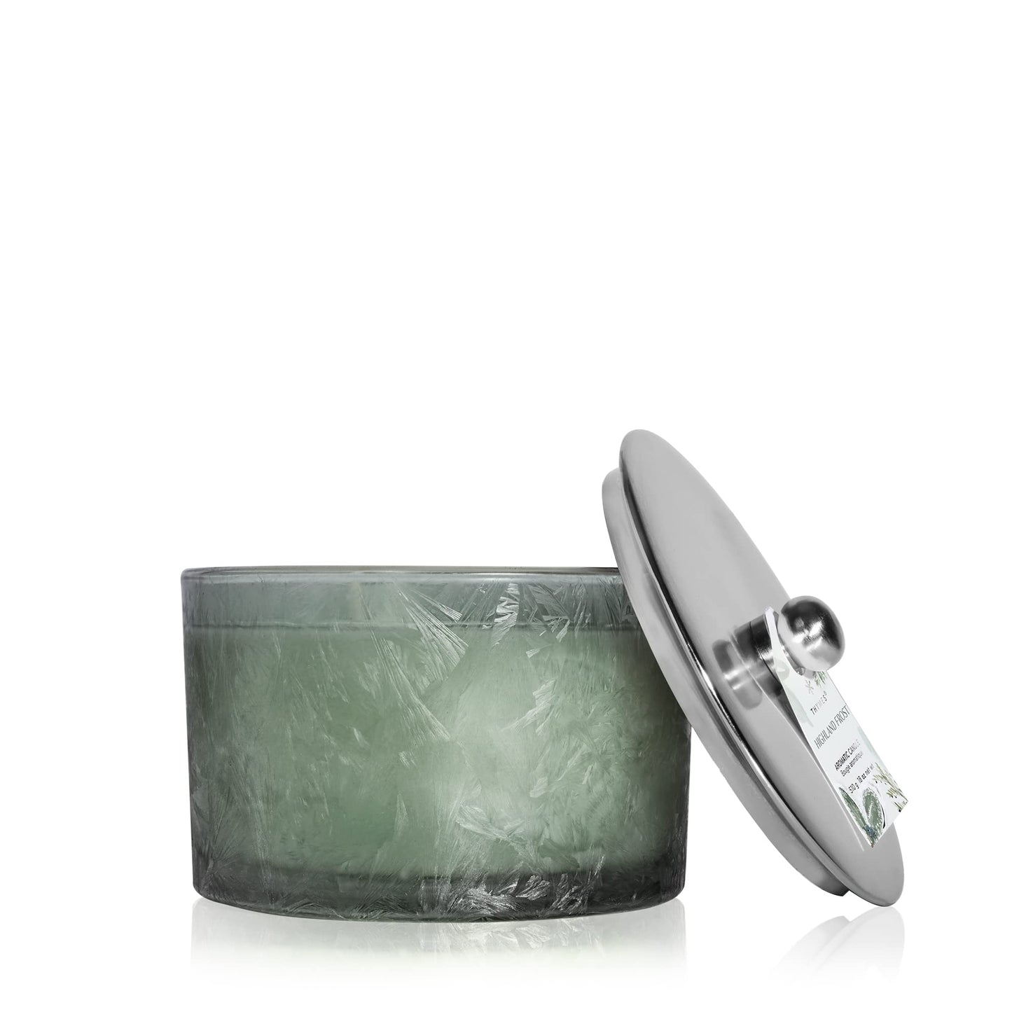 Thymes Highland Frost Large 3 Wick Candle - Scented Candles with Crisp Notes of Sage, Eucalyptus, & Cypress Needles - Luxury Home Fragrance Gifts for Women & Men - Sage-Green (18 oz)