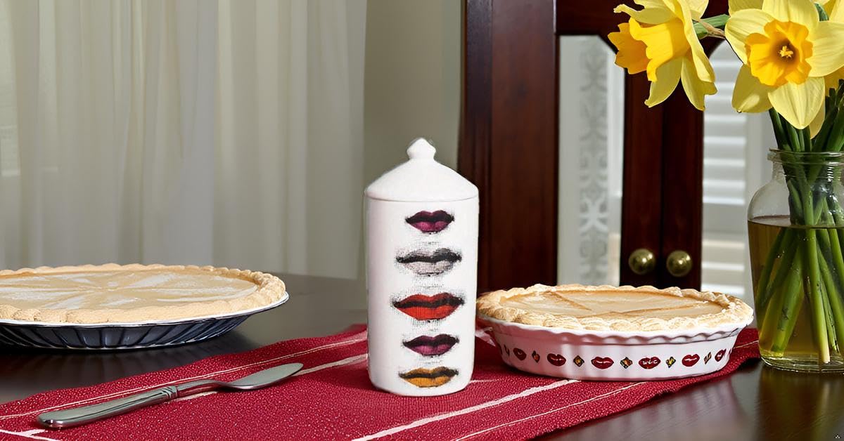 Beccalame Ceramic Candle Jar with Lid Cotton Swab Holder Home Kitchen Fireplace Bedroom Decor Candle Holder (L2)
