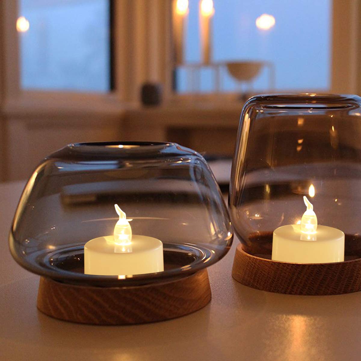 GameXcel Flameless LED Tealight Candles, 30 Pack Battery Operated Flickering Tea Lights Fake Candles Unscented Realistic Warm Electric Votive Candles for Wedding Holiday Party Home Christmas Decor