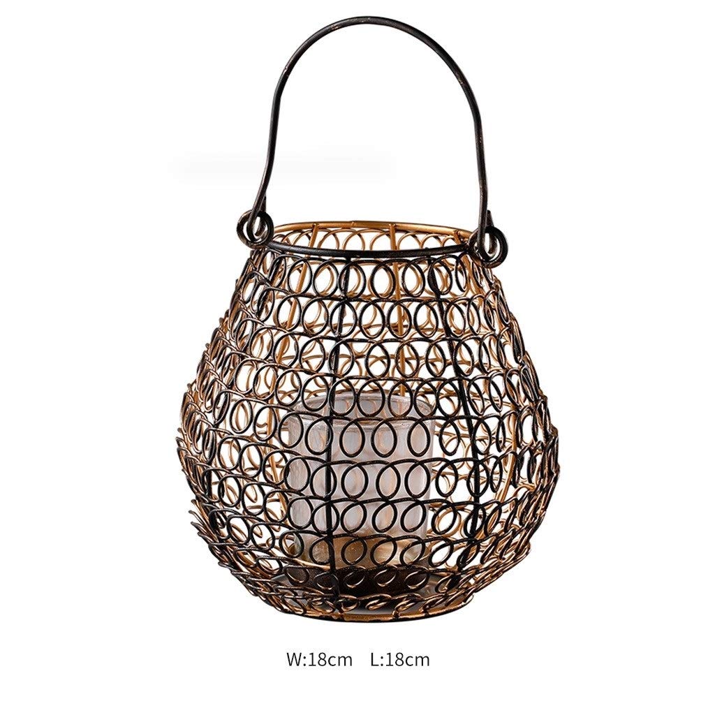 XILIN-1987 Candle Holderss Iron Candle Holder Retro Living Room Study Balcony Bedroom Tabletop Ornament Candlestick Decorative Candlestick