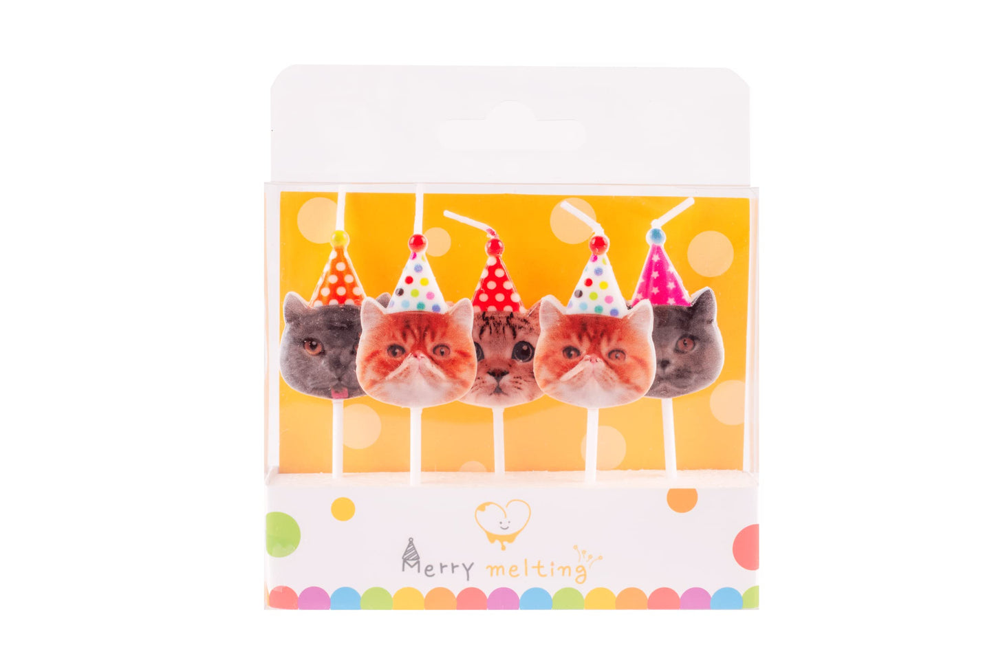 Merry Melting Birthday Candle for Cake Topper (cat Birthday Candle)