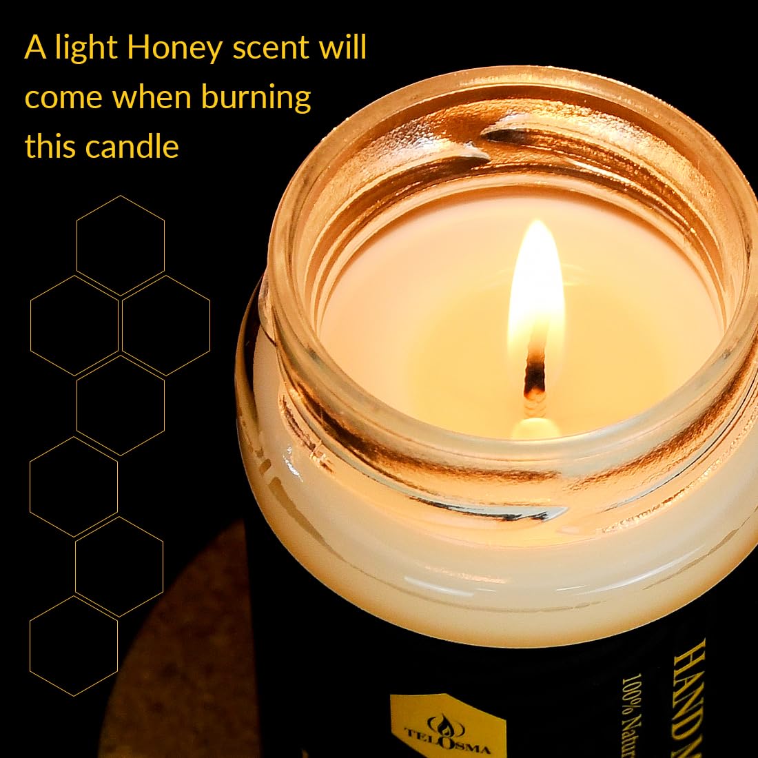 Beeswax Candle in Glass jar, 2 Pack Unscented Natural Organic Emergency Candles - Smokeless Clean Burn | 36 Hours Long Burning Time - Off White