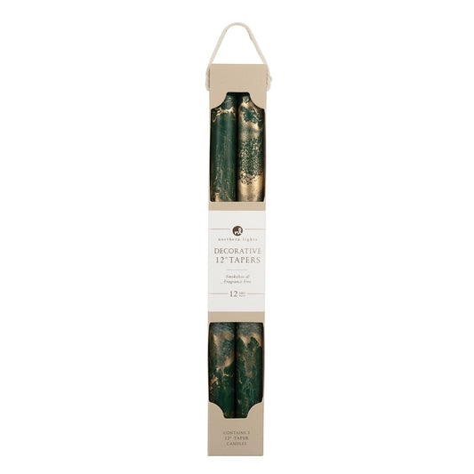Northern Lights Candles - Decorative Tapers - Hunter Green - 73304