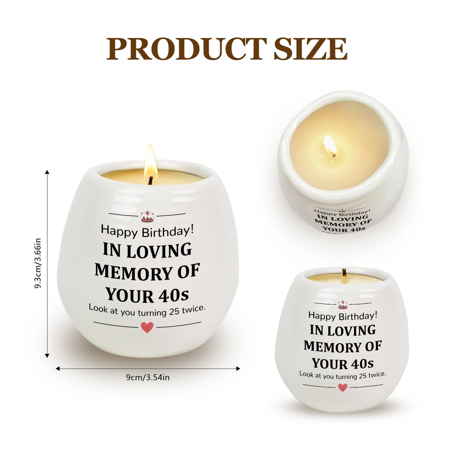 50th Birthday Gifts for Women - 18Oz Lavender Scented Soy Wax Candles, 1976 & 50 Year Old Gifts for Women Men Wife Her Sister Friend Mom, Happy Candles for 50th Birthday Decorations