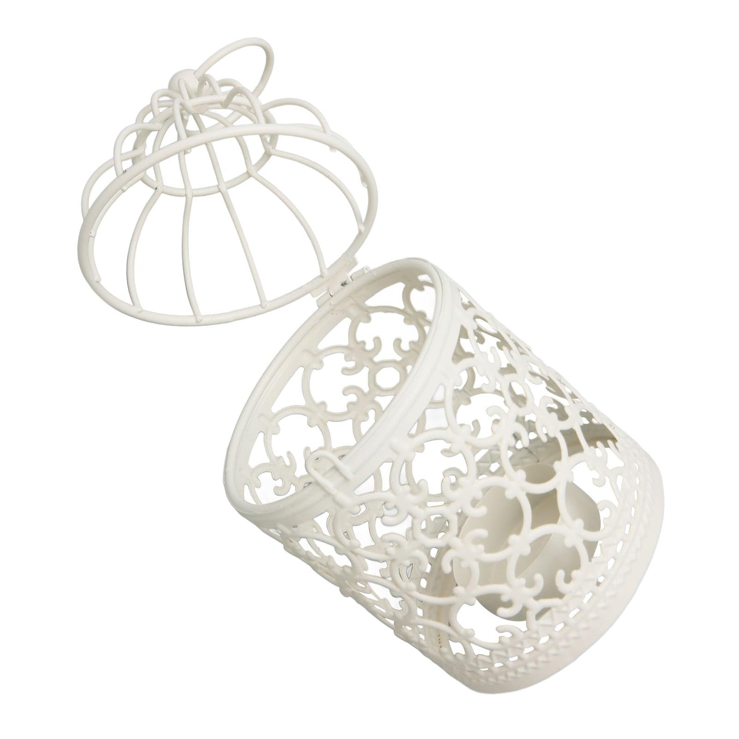 Kuuleyn Mini Small Metal Moroccan Lantern Decorative,Tealight Lantern Hollow Pattern Decorative,Birdcage Candle Holder for Dining Table Wedding Party