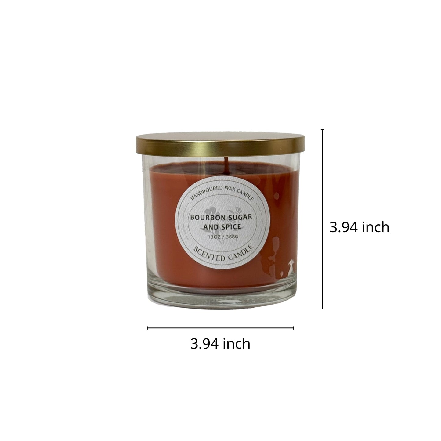 Signature Scented Candle 13oz with Lid – CW Studio Color Sprayed Glass Jar, Clean Burn Soy & Paraffin Wax, Smokeless Long Burn, Home Decor & Gift Giving