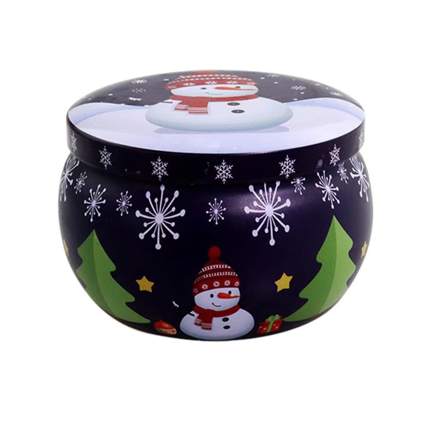 FWJUNHUYC Scented candle tin can drum metal packaging tinplate gift candy scented candle set tin box