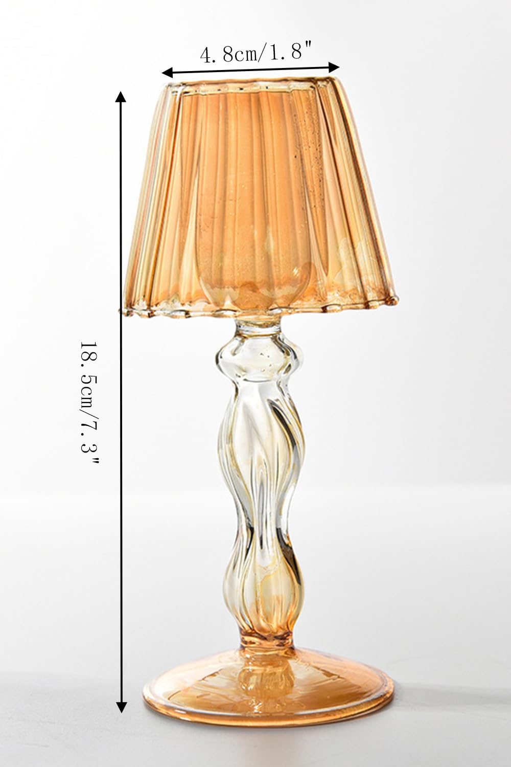 Maimeili Glass Candle Holder Hurricane Crystal Decorative Candle Fits Standard Tealight for Table Wedding Dinning Centerpieces Party Supplies Home Decor