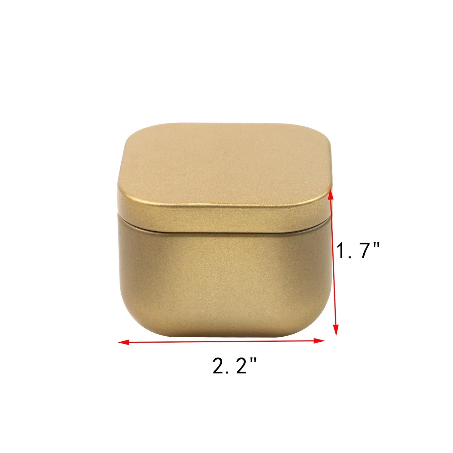 Geesatis 3 oz Empty Candle Tins with Lids (16 Pcs) - Metal Candle Containers Jars for Candle Making, Storage - Airtight, Gold