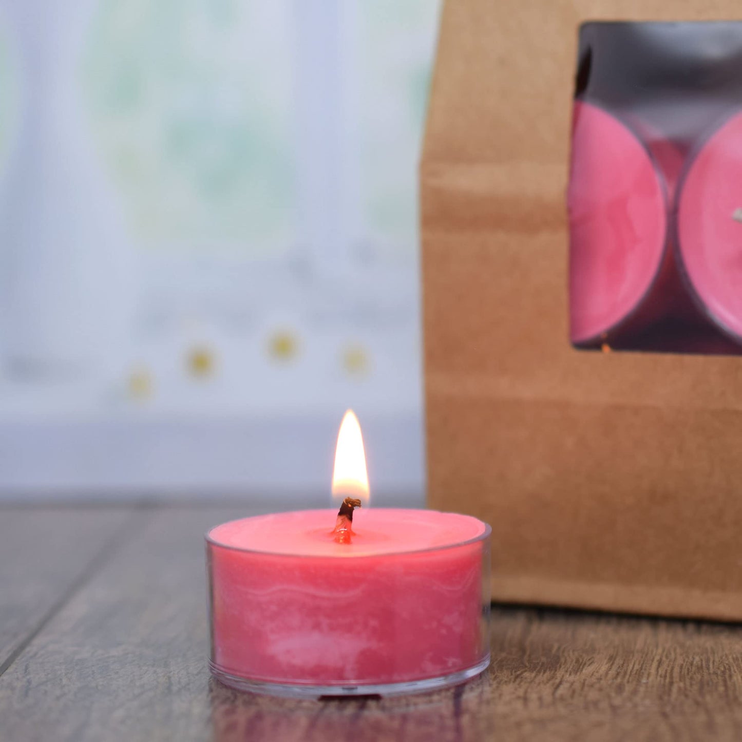 Rose Petals Scented - 12 Pack - Scented Tealight Candles - Soy Beeswax Blend - Handmade in The USA - Candeo Candle - Floral and Spring Scents