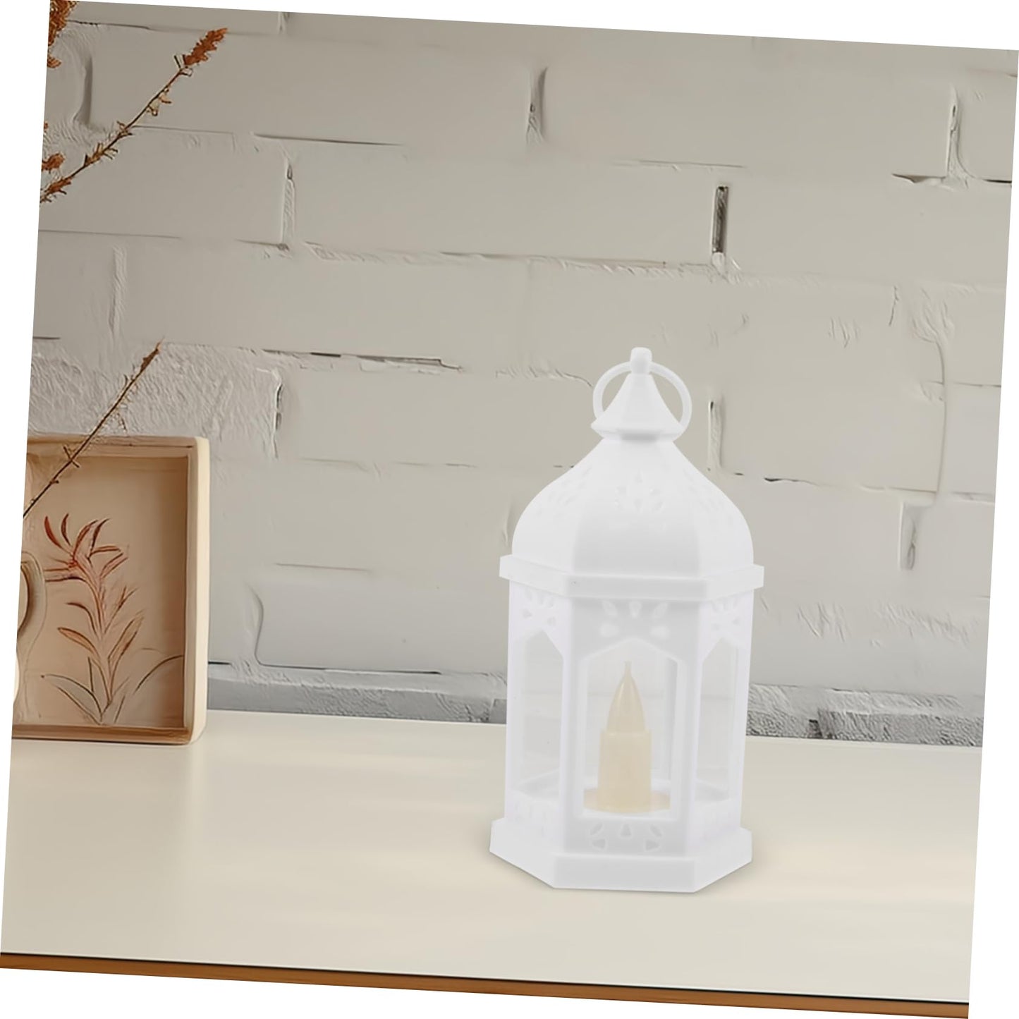 CORHAD 1pc Elegant Christmas Iron Lantern Candlestick for Home Decor Reusable Candle Holder for Table Centerpieces for Weddings and Holiday Events
