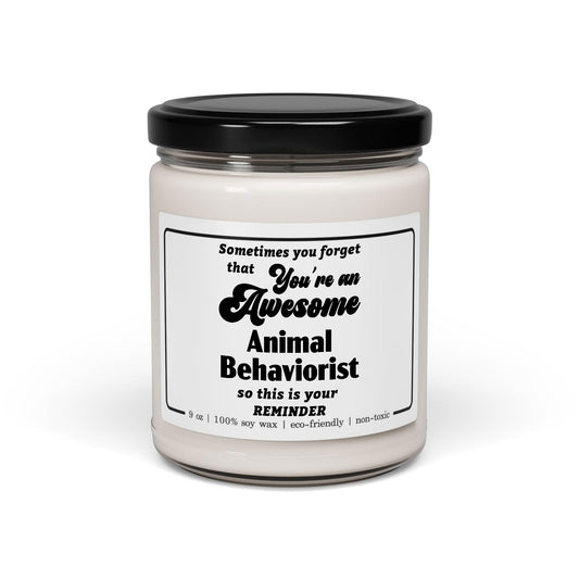 Animal Behaviorist Candle Gifts for Women Men - Appreciation Thank You Birthday Retirement Graduation - Animal Psychologist Staff Employee Boss - 9oz Soy Wax Cinnamon Vanilla Scent