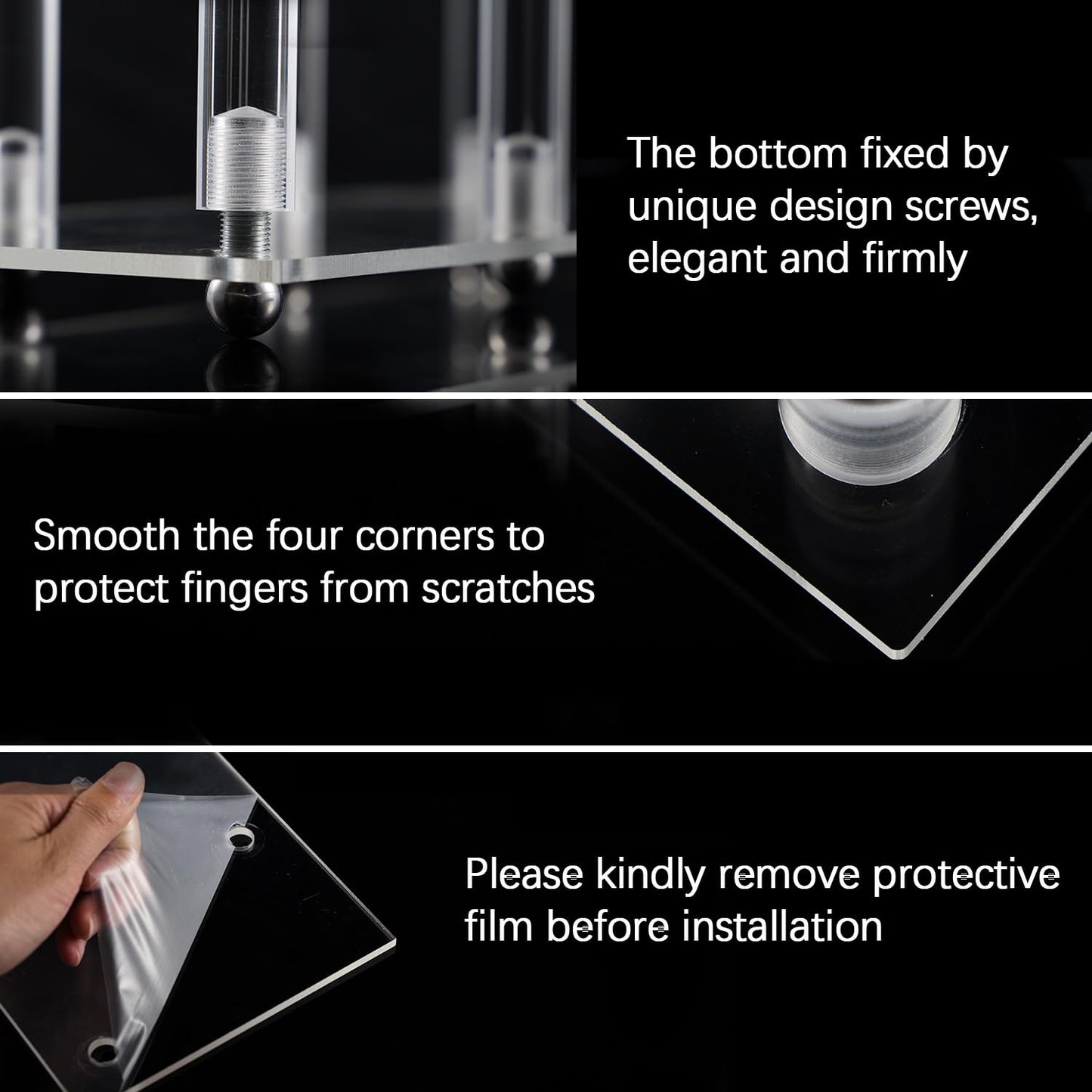 Generic Candelabra 7 Arm Acrylic Candlestick Candle Holder for Wedding Birthday Party Living Room Decor, 4pcs Set 26.5 Inch Tall, Clear