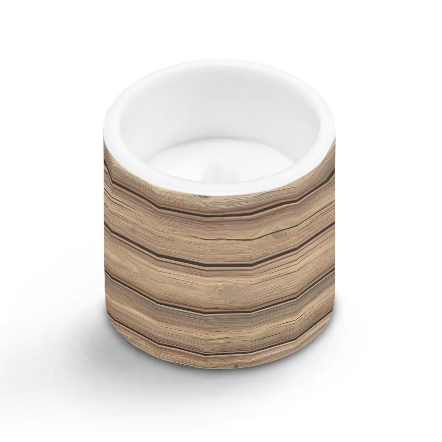 Cozeyat Wood Grain LED Candles Set of 4 Battery Powered Flameless with Remote Timer Dancing Flame Waterproof for Home Garden Table Use