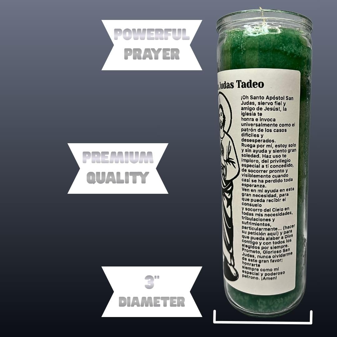 Romesen Special Edition San Judas Tadeo, Veladora 7-Dias, Saint Jude 7-Day Prayer Candle