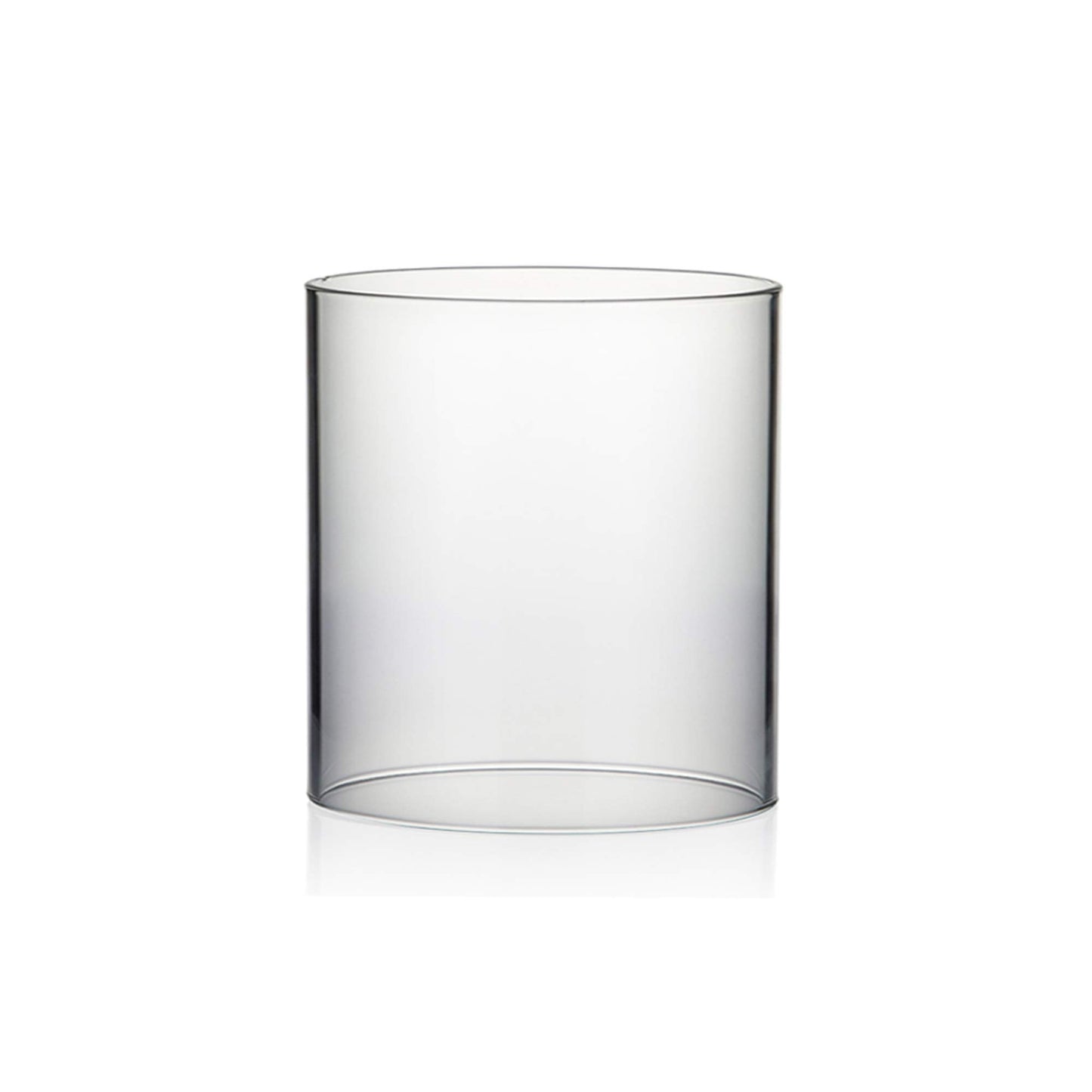 WGVI Hurricane Candle Holder Sleeve, Wide 5.5", Height 6", Clear Glass Cylinder Candleholder, Chimney Tube, Open Ended Candle Shade, 1 Piece