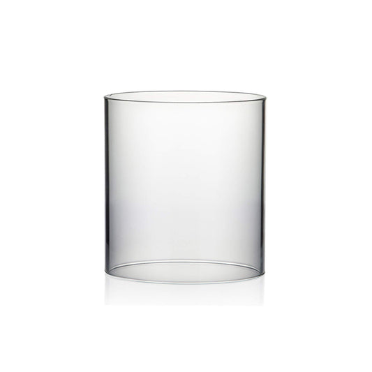 WGVI Hurricane Candle Holder Sleeve, Wide 5.5", Height 6", Clear Glass Cylinder Candleholder, Chimney Tube, Open Ended Candle Shade, 1 Piece
