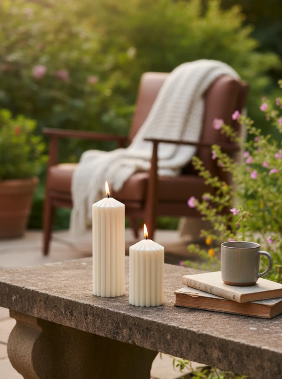 Pillar Candle 1 Pc (250g) | Long-Lasting Decorative Wax Candle for Home Décor, Meditation & Aromatherapy | Smokeless and Dripless Design for Relaxing Ambience