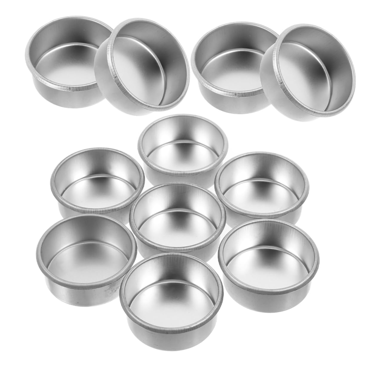 KALLORY 15pcs Metal Candle Cups for Decorative Tea Party DIY Scented Candle Holders Iron Jar Tea Light Wax Warmer Home Table Aromatherapy Essential Oil Diffuser