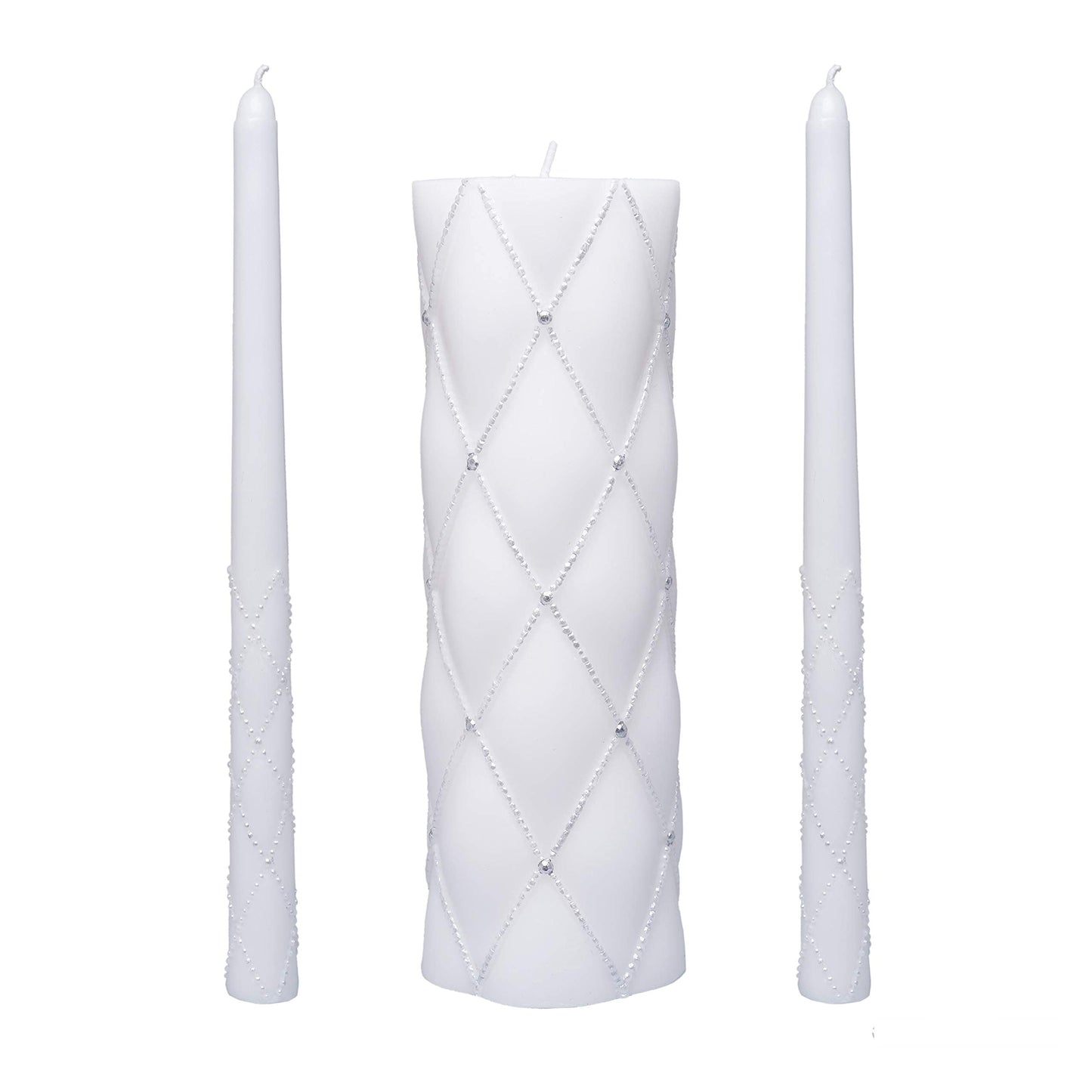 Hosley 11.5" High White Wedding Unity Candle Set. Great for Weddings Party Special Events and Emergency Lighting Reiki Spa Meditation. W5