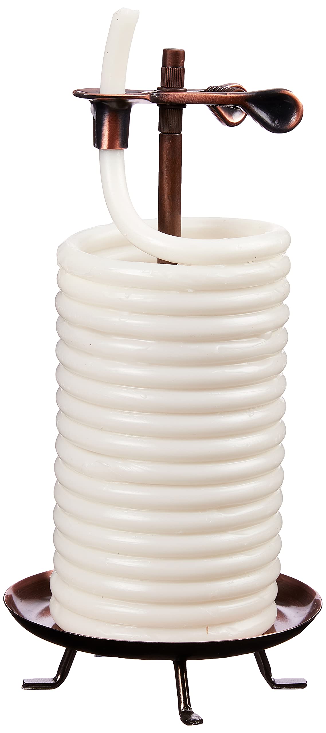 Candle by the Hour 20559BW Vanilla Scent Beeswax Candle, White, 80 Hour
