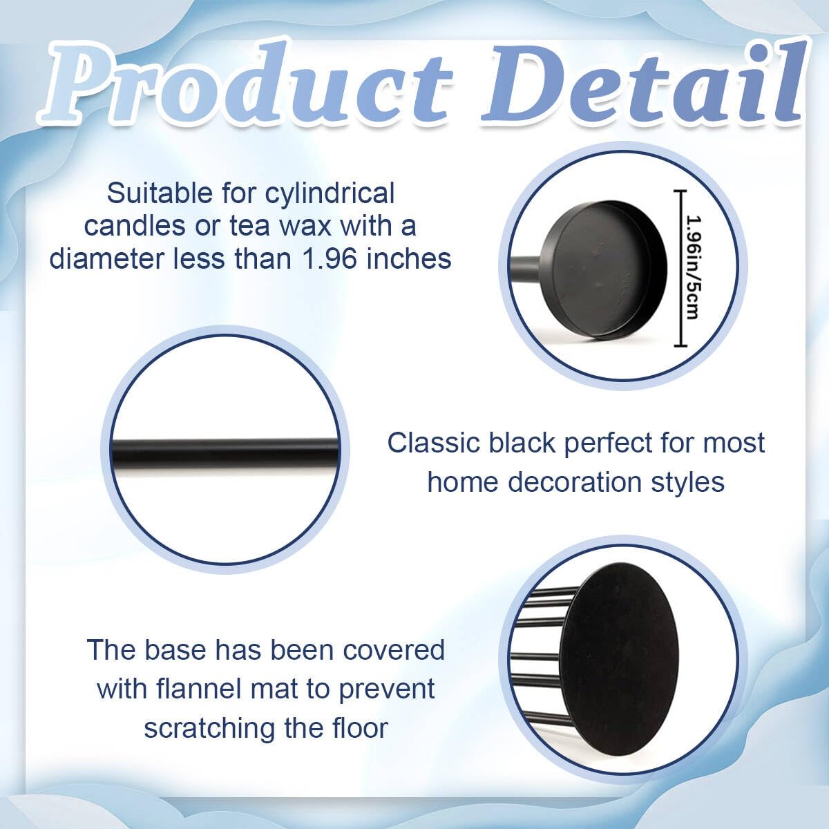 Fullvaseer Black 9 Arm Floor Candle Holder Candelabra for Home Decor, Weddings, Dinner Parties Formal Events