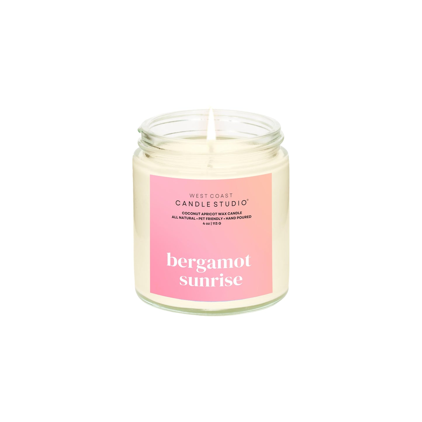 Pet Safe Candle for Dogs | Non Toxic Coconut Apricot Wax Candle | Clean Burning, Paraffin-Free | Pet Odor Eliminating Home Fragrance | Bergamot Sunrise | 4 oz