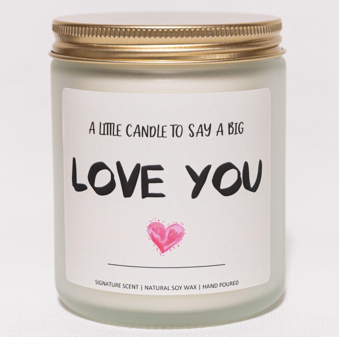 Lavender & Eucalyptus Soy Wax Candle, 7OZ - I Love You Gifts for Her & Him, Romantic Gifts for Her, Love You