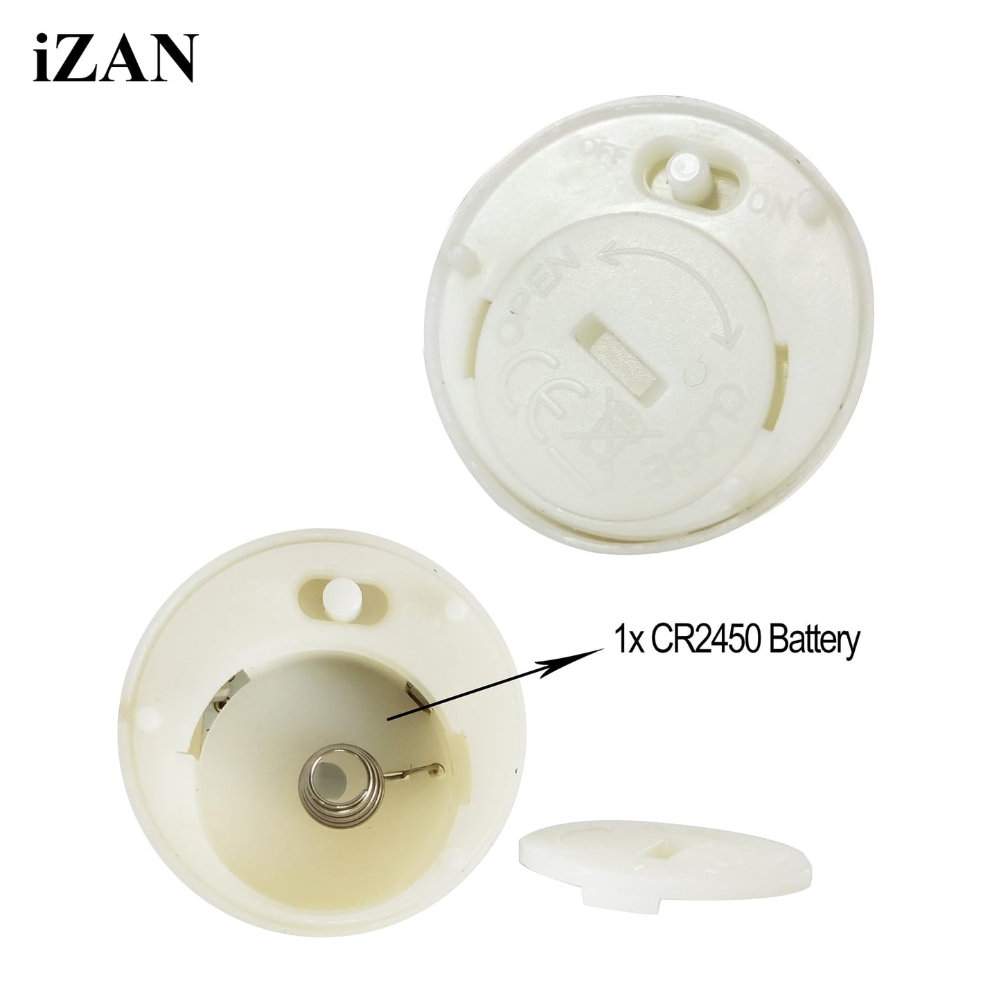 iZAN 6-Pack Flameless LED Battery Operated Tealight Candles with Remote and Timer Flickering Electric Tea Lights for Christmas Home Party Wedding Decorations 1.5”x1.6” Batteries Included