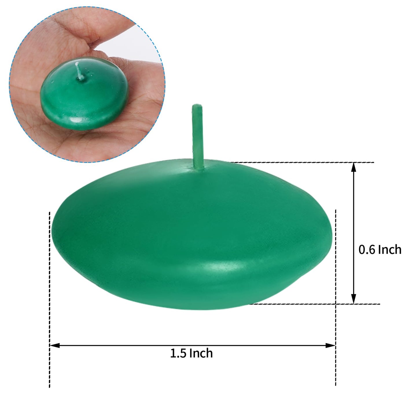 20 Pcs Floating Candles Centerpieces, 1.5 Inch Unscented Floating Candles Small Decoration for Valentine's Day, Thanksgiving, Wedding and Home Decor