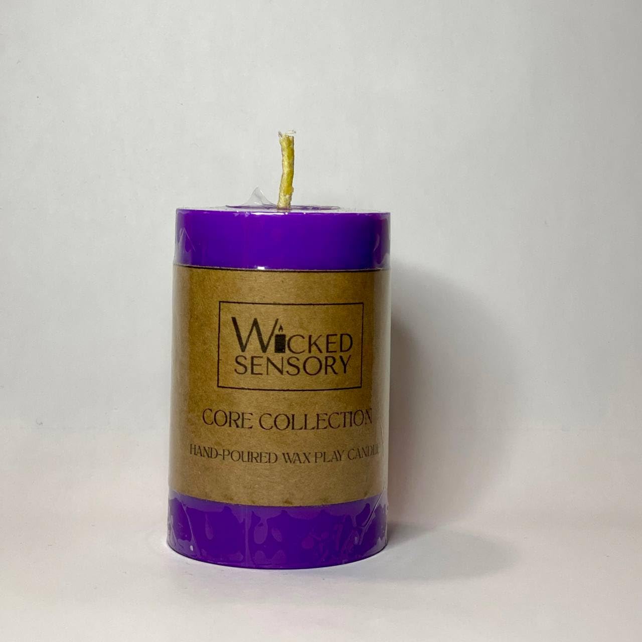 Premium Wax Play Candle - Unscented Body Safe Wax Blend for Sensory Play, Comfortable Heat Sensation - Perfect for Couples & Beginners (Purple)